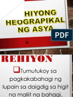 Rehiyong Heograpikal NG Asya
