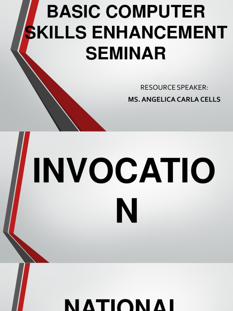 Computer Skills Seminar | PDF
