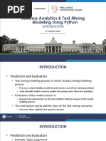 Business Analytics & Text Mining Modeling Using Python: Dr. Gaurav Dixit