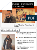 Topic: Confucius - Contributions To Education