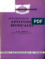 Teplov BM - Psychologie Des Aptitudes Musicales-Image