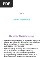 Unit 3: Dynamic Programming