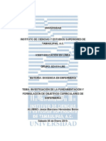 Investigación de La Fundamentación y Formulación de Objetivos Curriculares de Enfermería