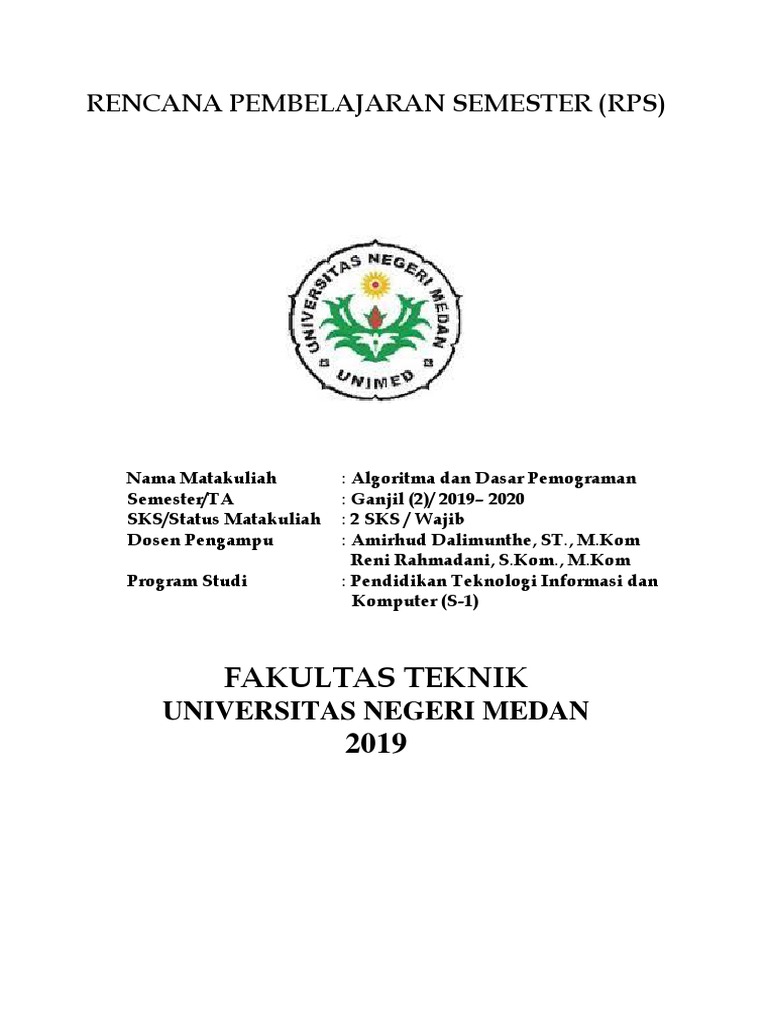 RPS Algoritma dan Pemrograman Dasar | PDF | Komputer