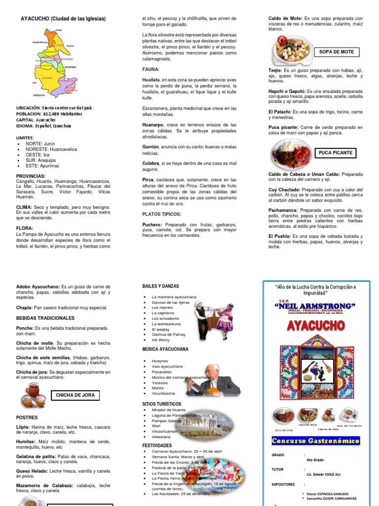 Triptico Ayacucho | PDF | Maíz | Cilantro