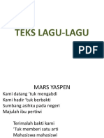 Teks Lagu-Lagu Maba 1