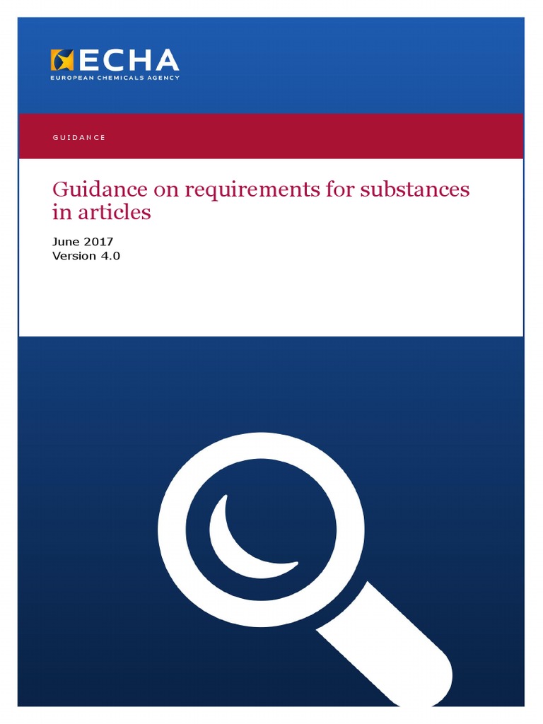 ECHA Guidelines | PDF | Materials | Chemistry
