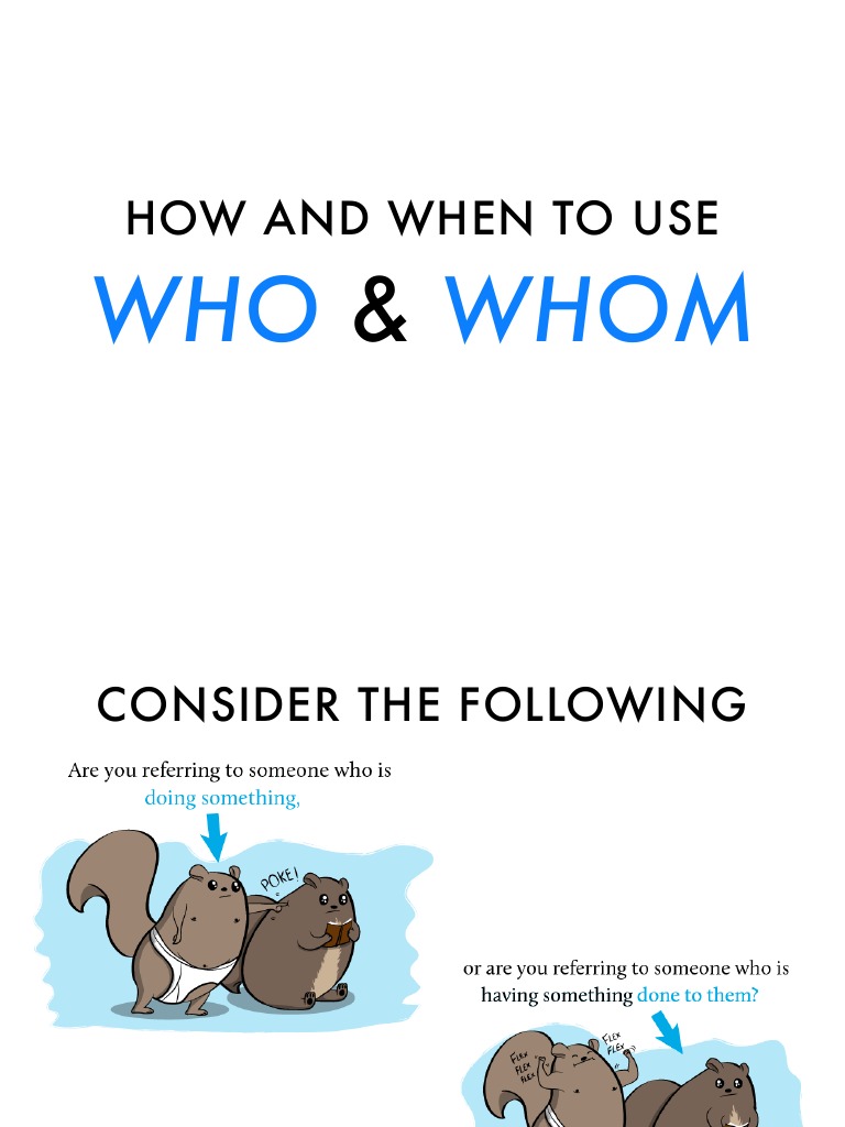 Who vs. Whom: Usage Guide | PDF