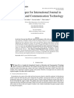 Sample Paper For International Journal in Information and Communication Technology