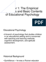 Chapter 1 - The Empirical Beginnings and Basic Contents of Educational Psychology[1]