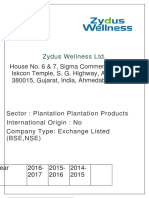 Zydus Wellness LTD CSR