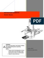 Instruction Handbook Electric Stacker