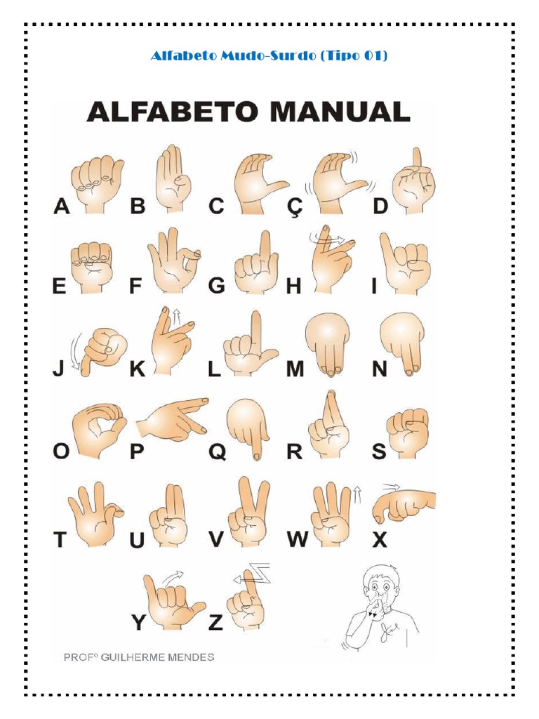 Alfabeto e Números para Mudos e Surdos | PDF