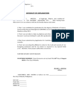 Affidavit of Explanation: IN WITNESS WHEREOF, I Have Hereunto Set My Hand This 23 2019 in The City of Manila