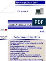 Microsoft Excel 2007: Enhancing A Worksheet
