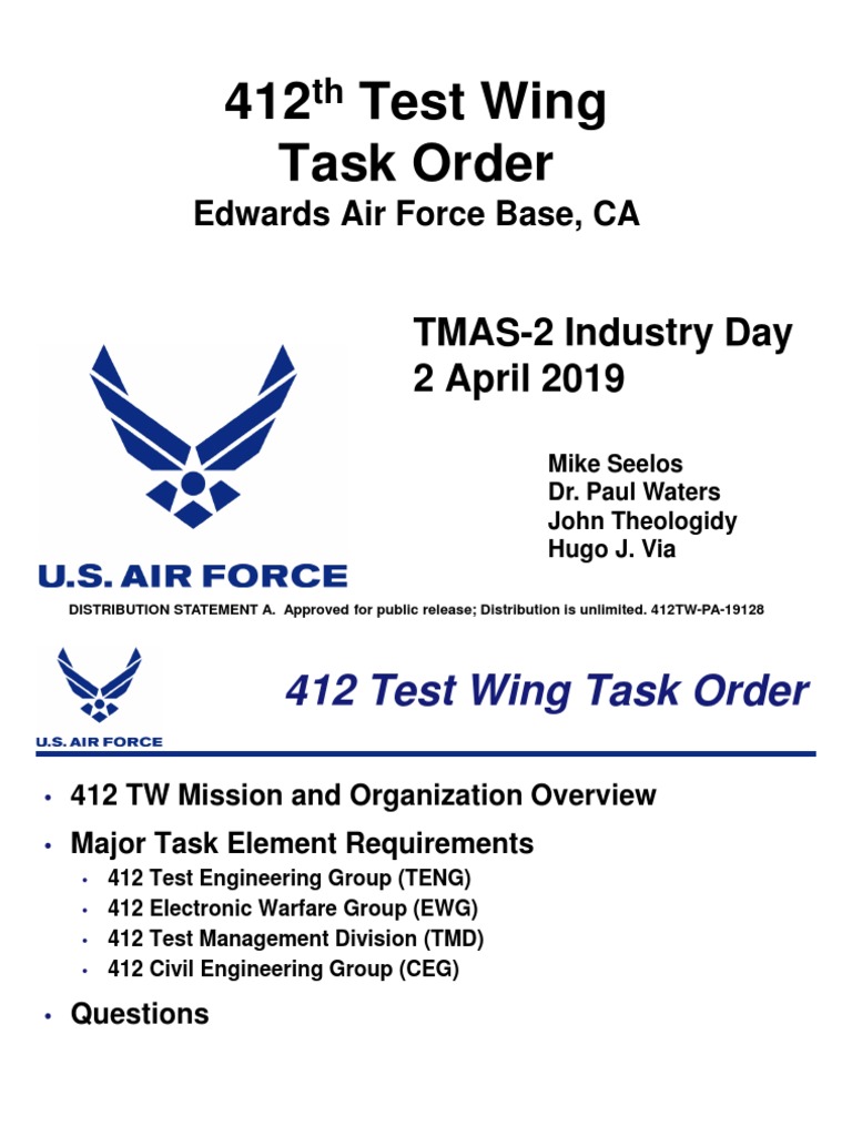 412th Test Wing PDF Electronic Warfare Project Management