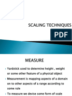 Research Methodology - Measurement & Scaling Techniques