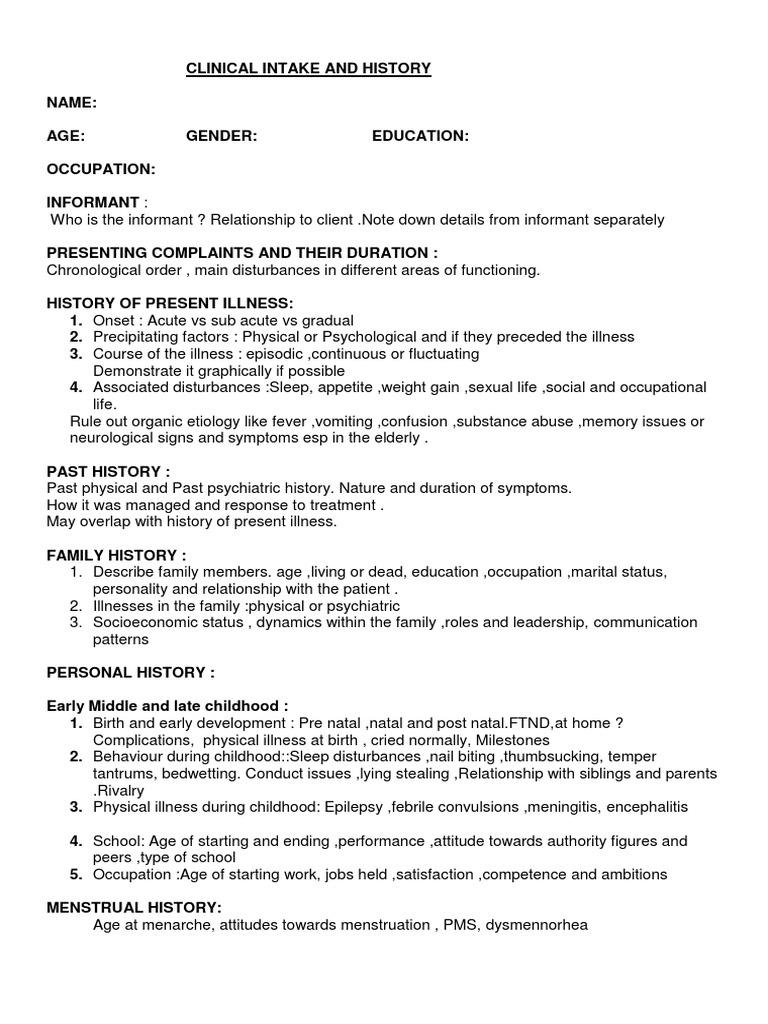 Clinical Intake and MSE | PDF | Substance Abuse | Hallucination