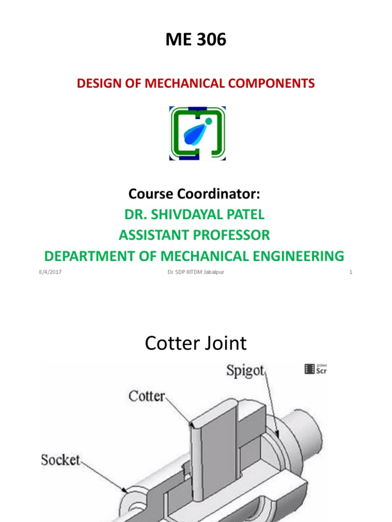 Cotter Joint Design PDF PDF Bending Piston