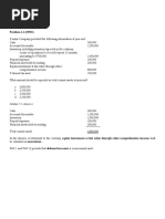 Statement of Financial Position Basic Problems Problem 1-1 (IFRS)