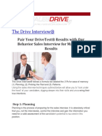 The Drive Interview®: Pair Your Drivetest® Results With Our Behavior Sales Interview For Maximum Results