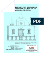 Detail Cost Estimate For Renovation and Reconstruction of Beri Sri Sri Ramakrishna Ashrama