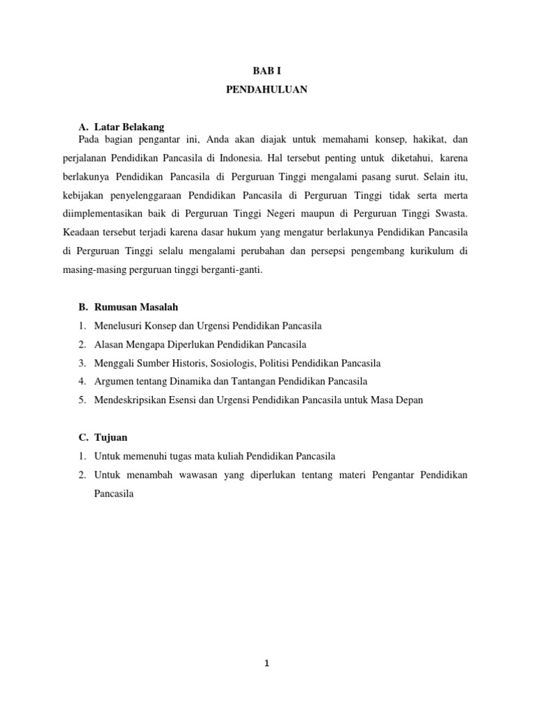Makalah Pengantar Pendidikan Pancasila