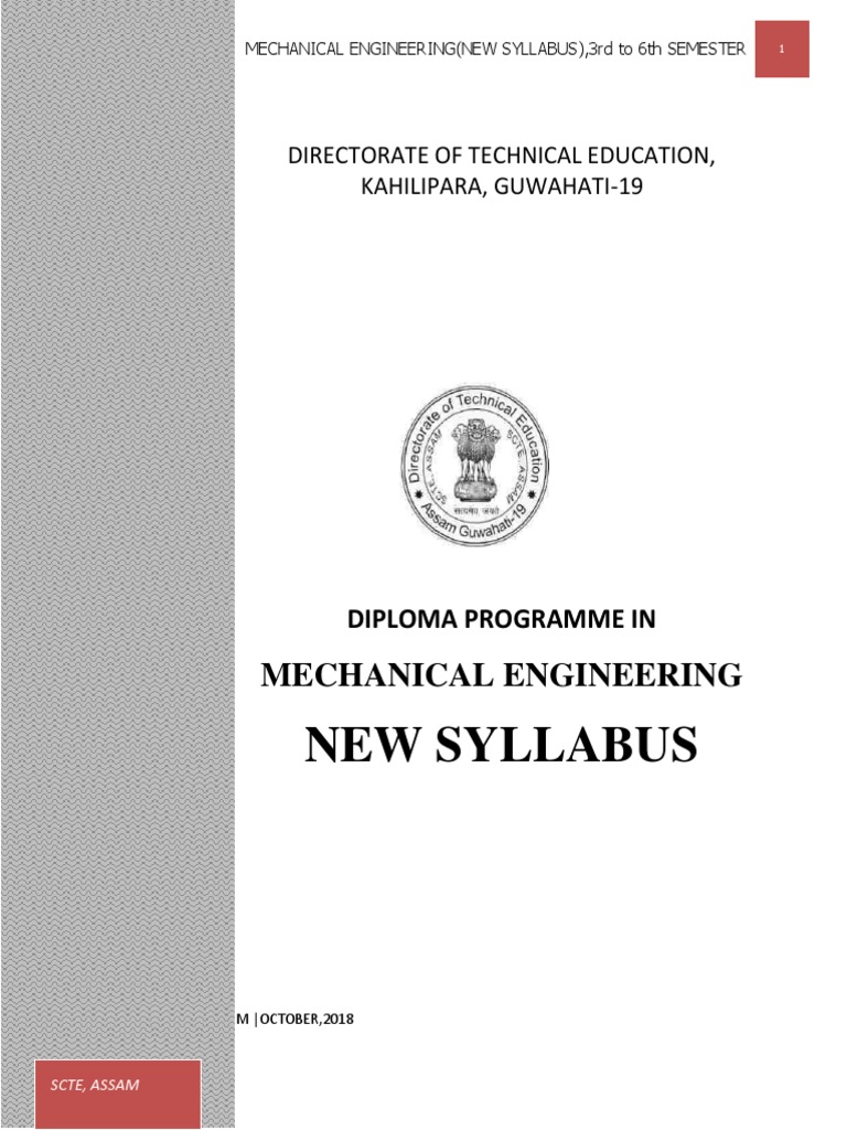 Mechanical Engineering Diploma Syllabus | PDF | Buoyancy | Bookkeeping