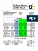 3 Months Target CAT: Cetking Advance Workshops