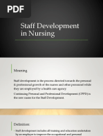 Staff Development in Nursing