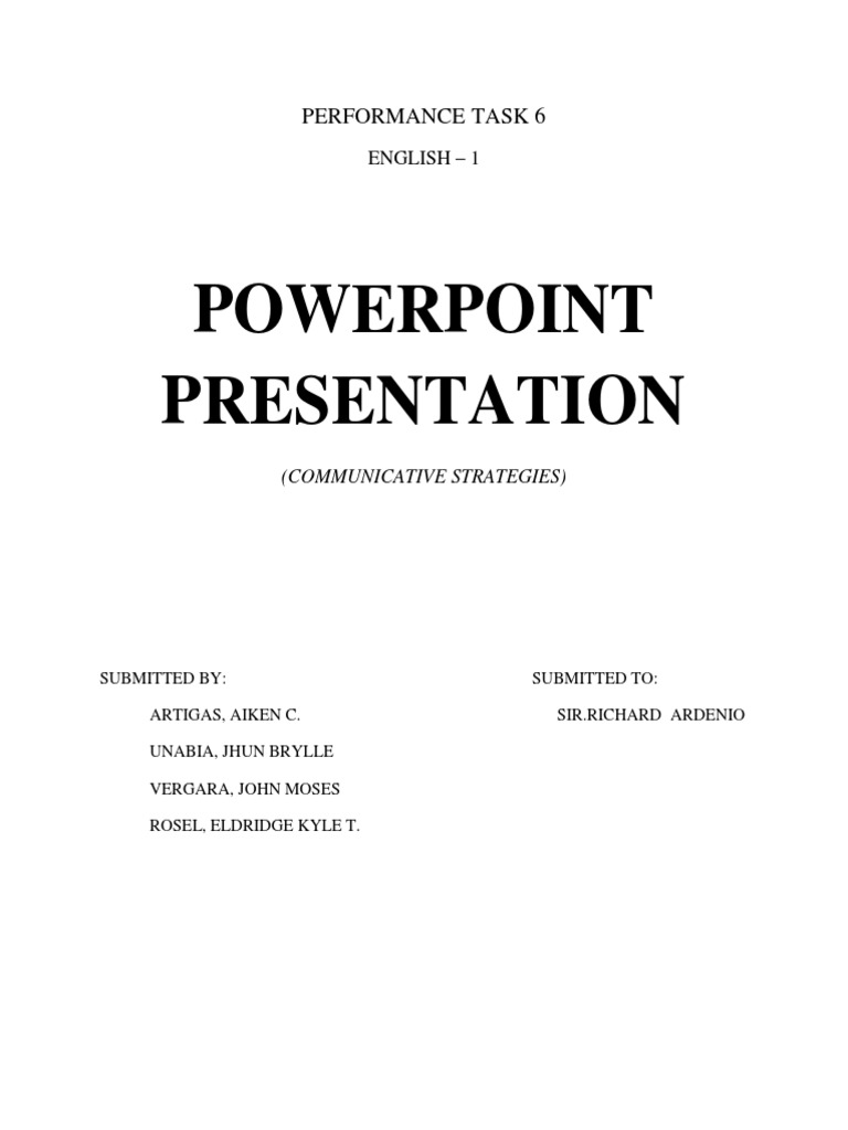Performance Task 6 | PDF | Science & Mathematics