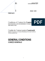 FIDIC Red Book 1999 GENERAL CONDITIONS Eng Rom PDF