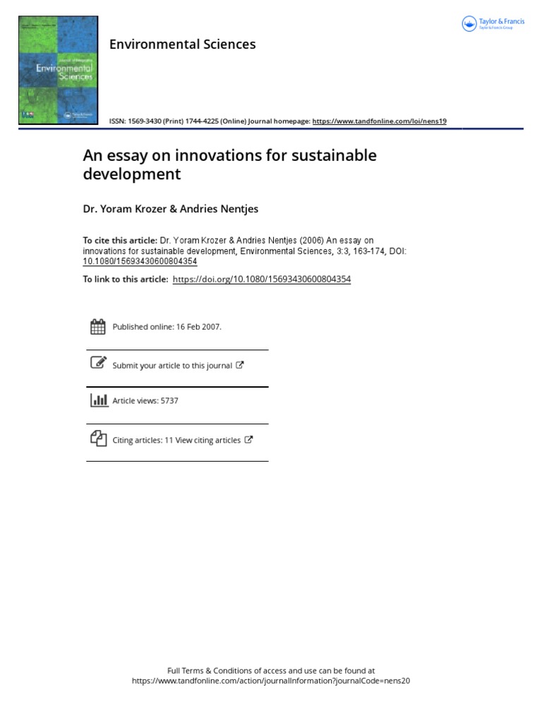 Innovations for Sustainable Development | PDF | Innovation | Decision ...