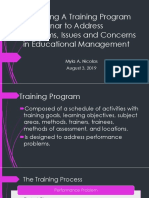 Designing A Training Program or Seminar To Address