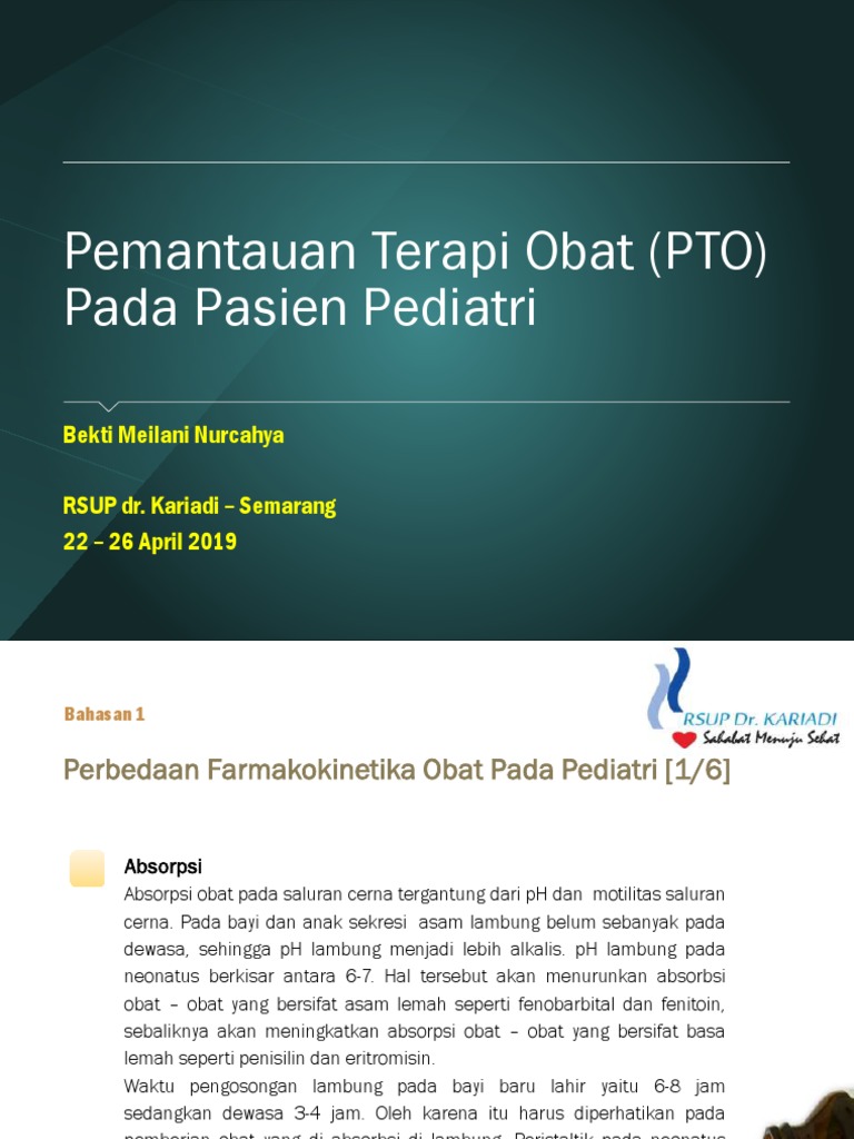 Pemantauan Terapi Obat pada Anak | PDF | Kesehatan Holistik