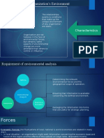 Characteristics of An Organization's Environment