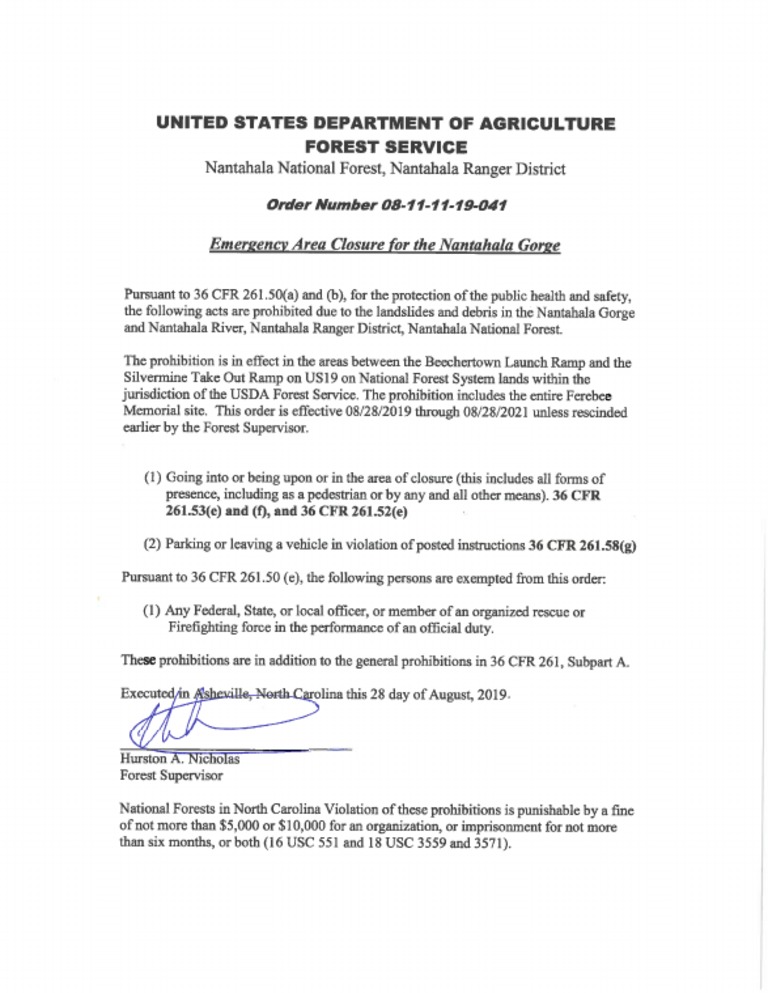 Emergency Closure Order PDF