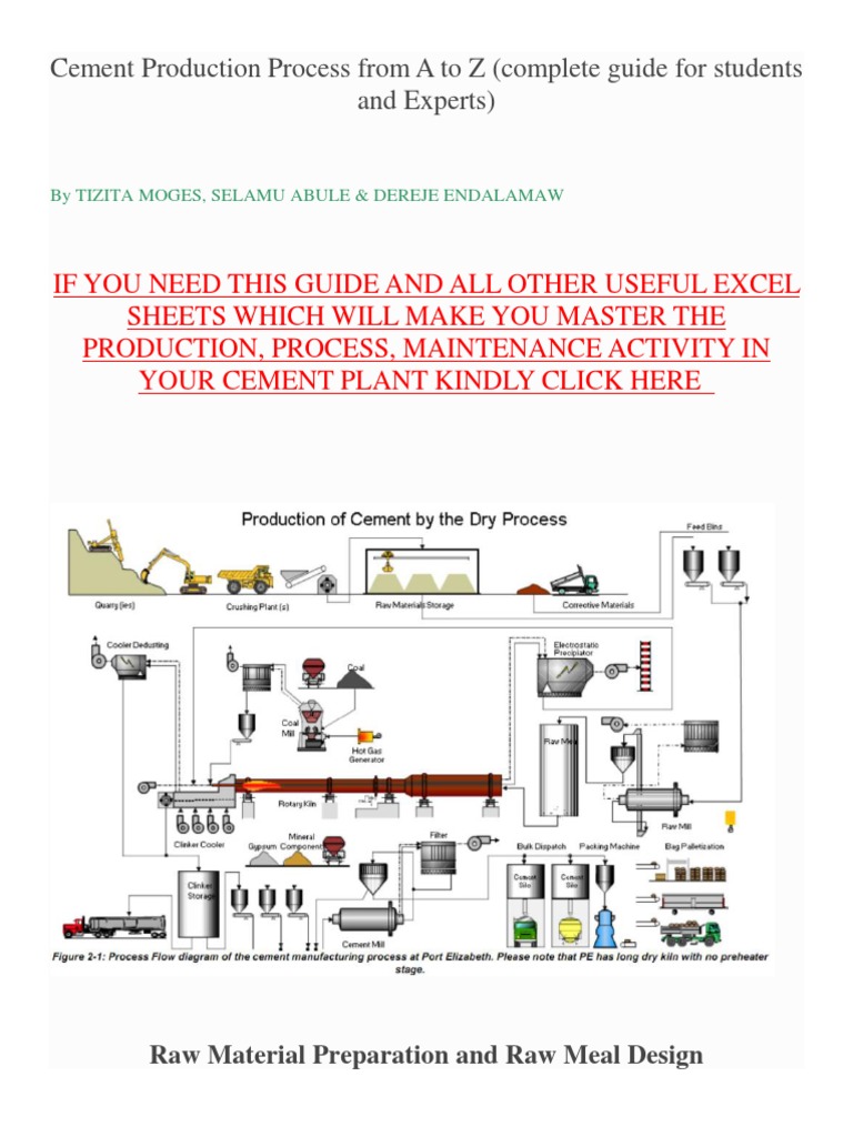 Cement Production Process Overview | PDF | Cement | Mill (Grinding)