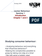Consumer Behaviour Seminar 1: Chapter 1 and 2