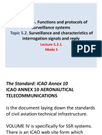 Functions and Protocols of Surveillance Systems Surveillance and Characteristics of Interrogation Signals and Reply