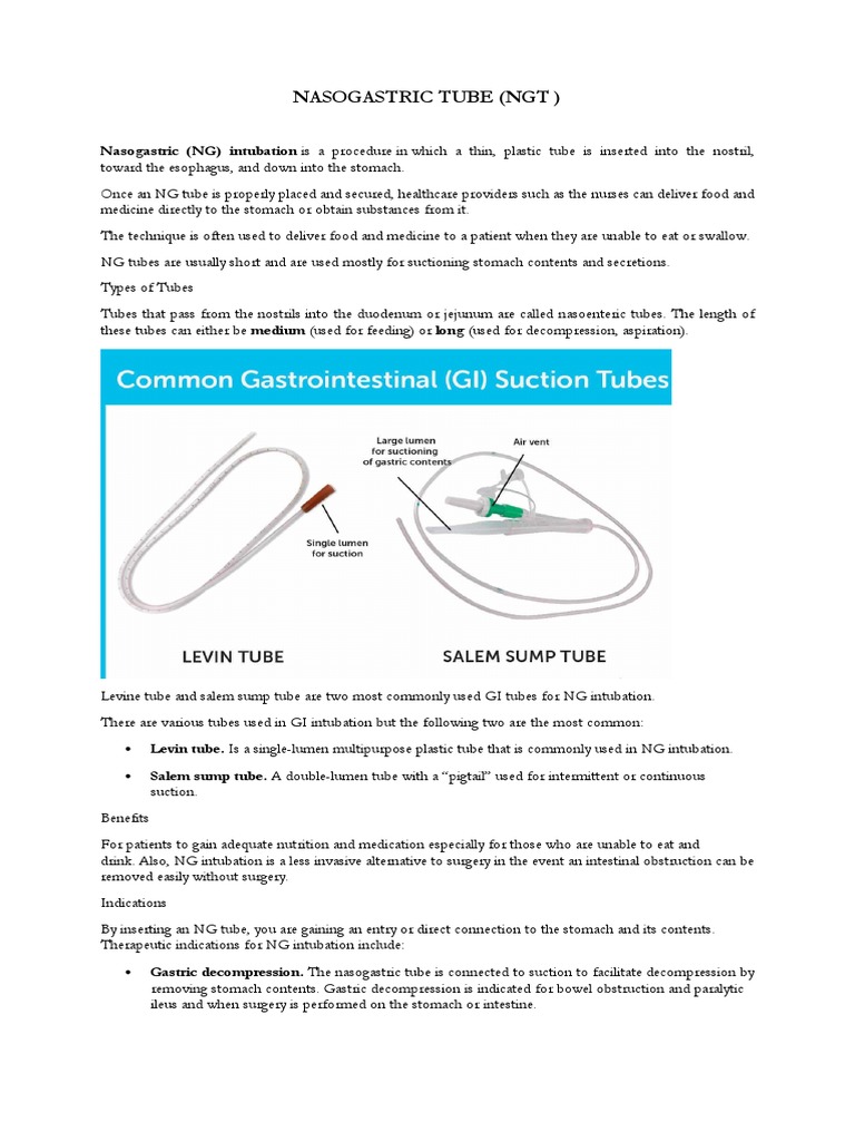 NasoGastric Tube | PDF | Medical Specialties | Gastroenterology
