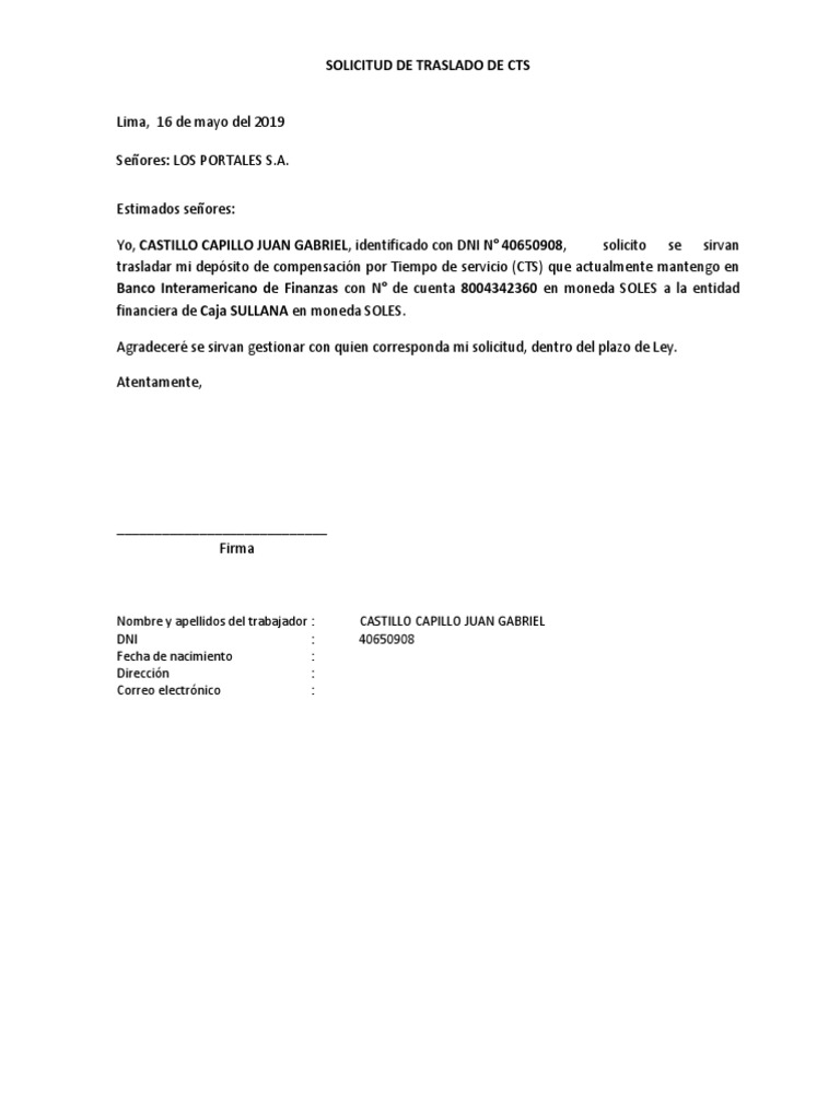 Carta De Traslado De Ctsdocx