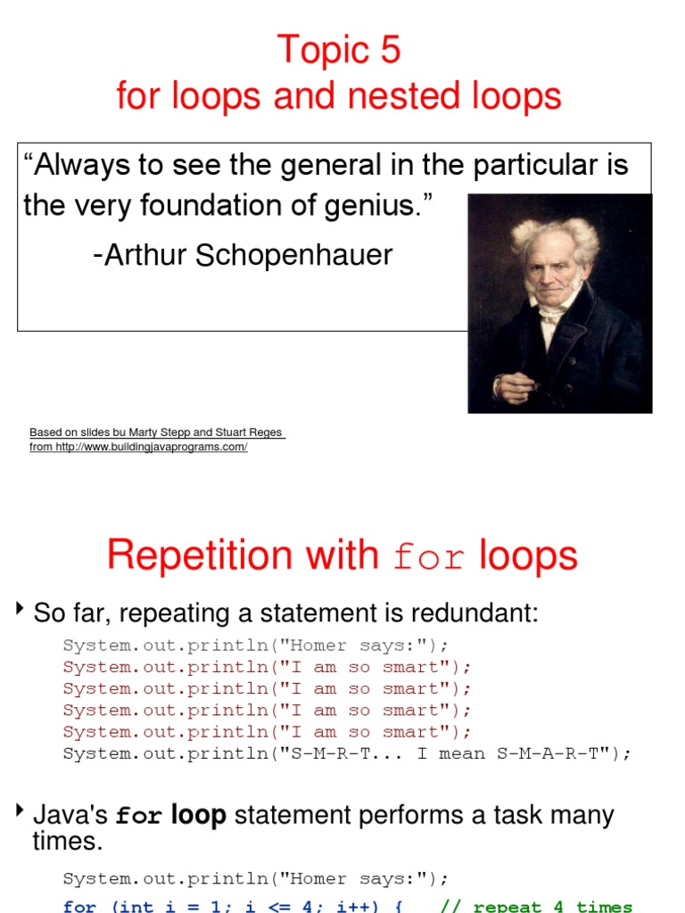 Topic 5 For Loops and Nested Loops | PDF | Control Flow | Mathematical ...