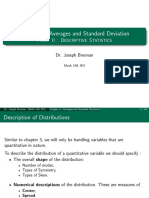 Chapter 4 - Averages and Standard Deviation: P Ii: D S