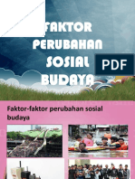 Faktor Perubahan Sosial Budaya