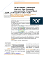 Ferritin and Vitamin D Levels and Its Relation To Bone Diseases in Thalassemic Adults: A Hospital-Based Retrospective Cohort Study