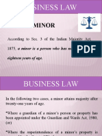Minors Business Law