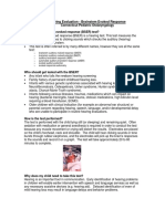 Hearing Evaluation - Brainstem Evoked Response