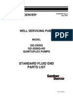 Gardner Denver QD2500Q QD2500HD Fluid End Parts List