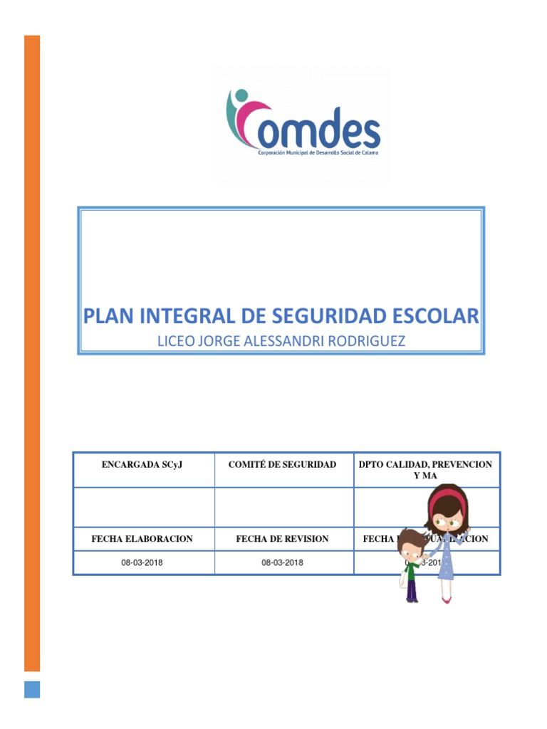 Plan de Seguridad Escolar Integral | PDF | Planificación | Educación ...